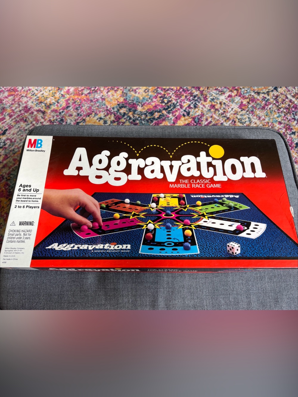 Aggravation Marble Race Family Game - Vintage- Milton Bradley 1989 Complete Game
